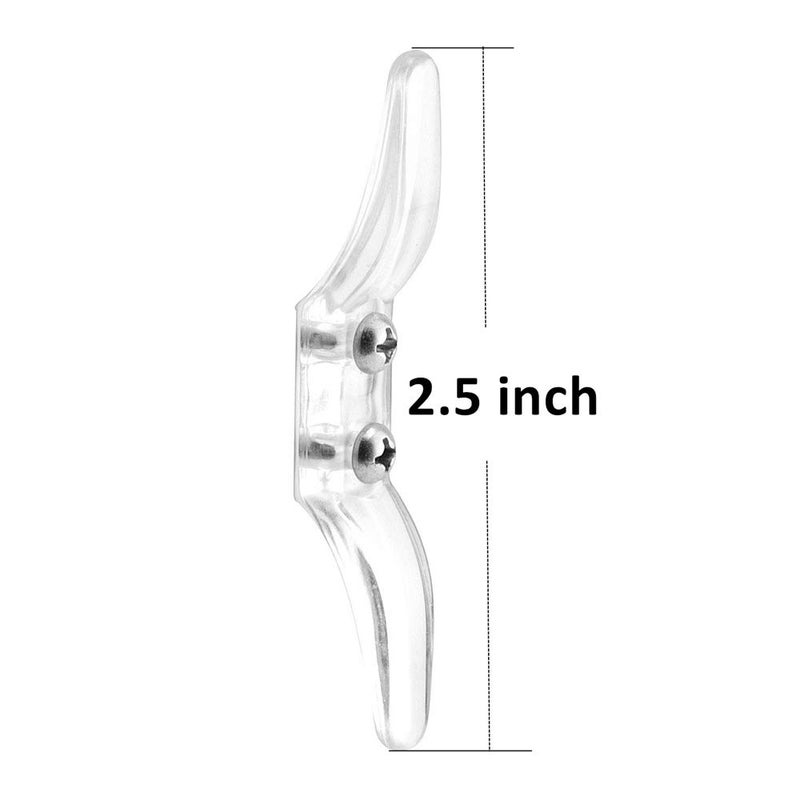 Cutelec 4pcs Clear Cord Cleat for Child Safety and 8pcs Screws for Drapery/Blinds Plastic Safety Rope Cleats Transparent Pull Cord Winders - Image 2